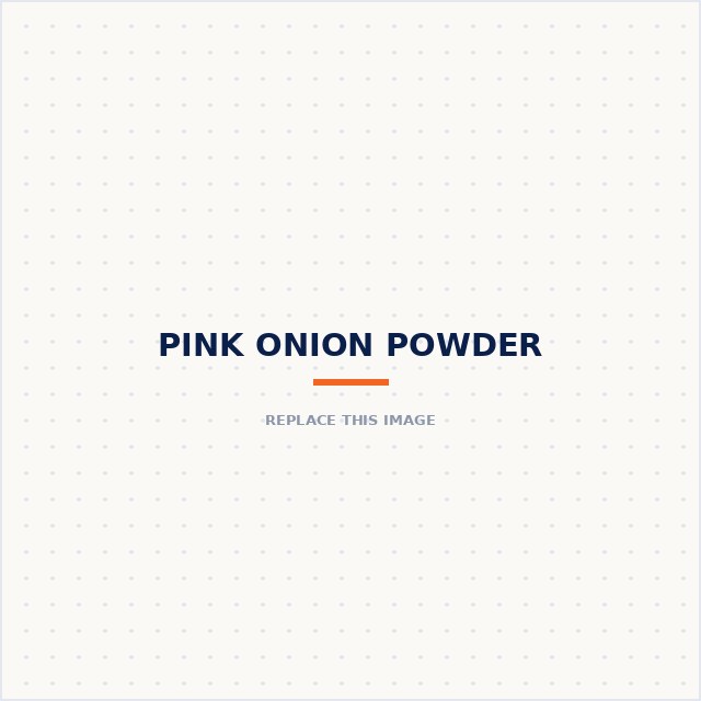 Bowl of pale pink onion powder beside whole pink onions